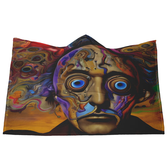 Psychedelic Brain Storm Hooded Blanket
